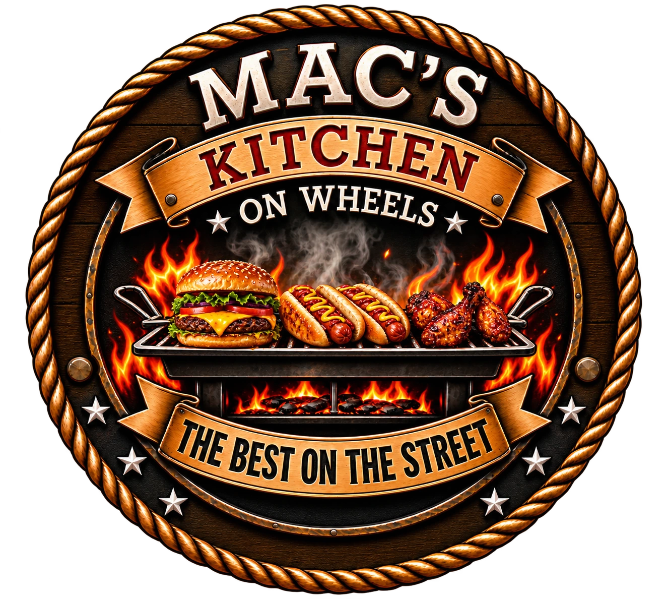 Mac’s Kitchen on Wheels — burgers, hotdogs and chicken wings